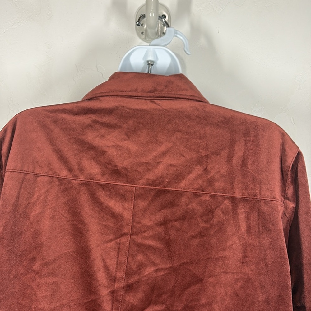 LC Lauren Conrad rust faux suede jacket size xl - Picture 9 of 12
